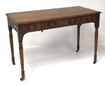 A 20th century mahogany hall table.