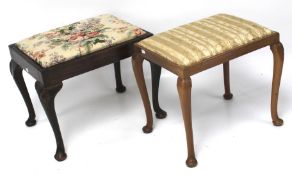 Two early 20th century wooden stools.