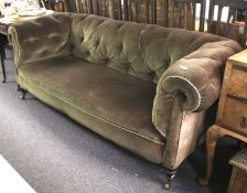 A 19th century Chesterfield sofa.