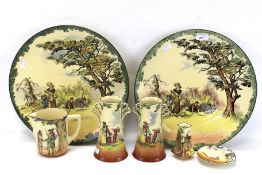 A collection of Royal Doulton 'English Old Scenes' ceramics.