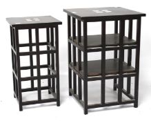 Two contemporary side tables.