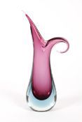A Murano Sommerso 20th century glass vase.