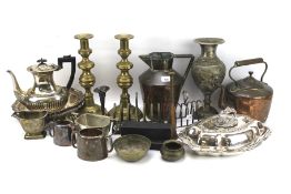 An assortment of metalware.