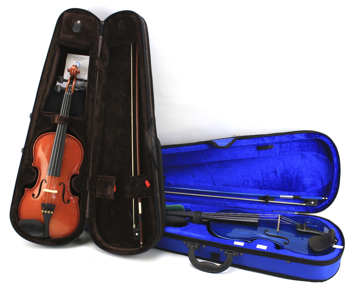 Two contemporary violins.