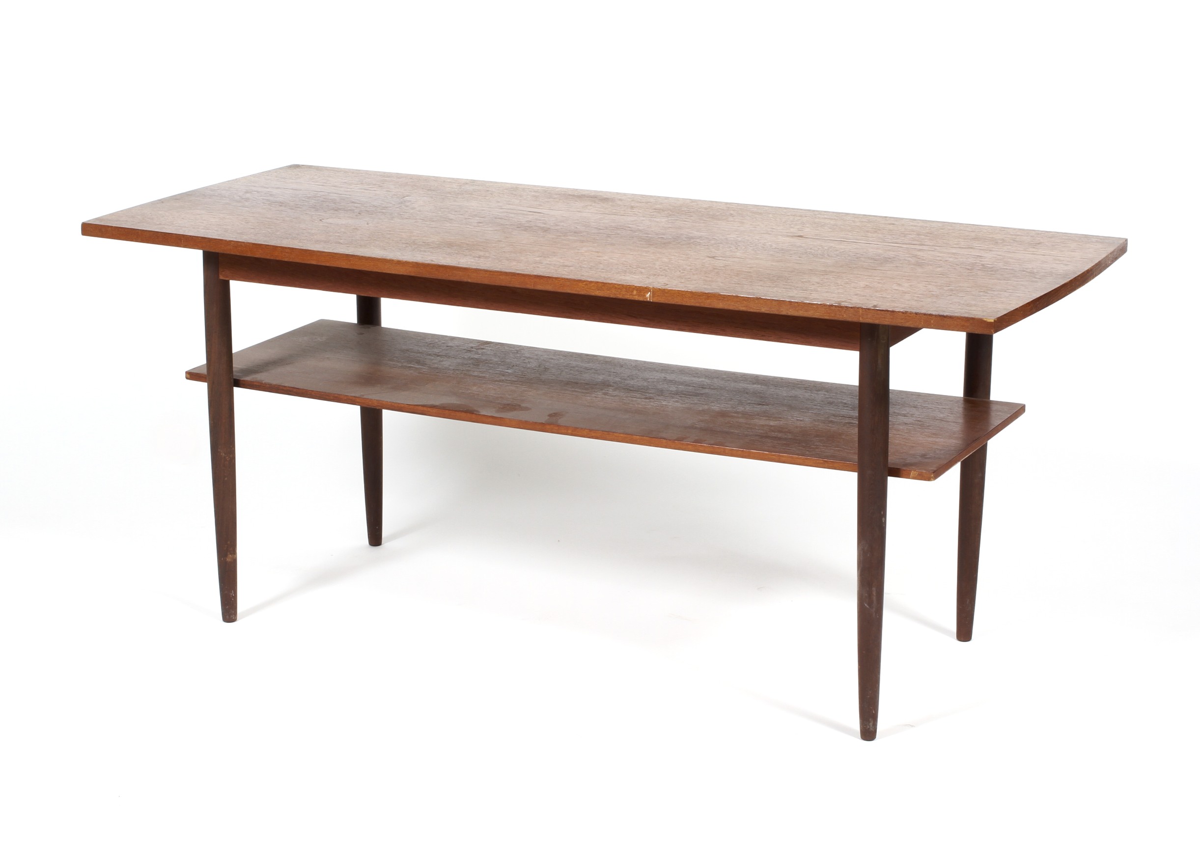 A mid-century teak rectangular coffee-table.