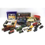 An assortment of playworn diecast vehicles.