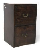 A Victorian mahogany two-drawer filing cabinet.