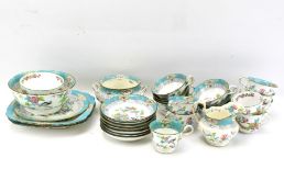 A 19th century Spode Felspar 'Cuckoo' pattern part tea set, together with four pieces of Spode,