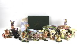 An assortment of ceramics featuring fairies.