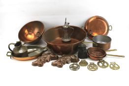 An assortment of metalware.