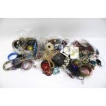 An assortment of costume jewellery.