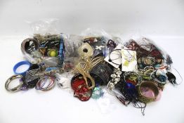 An assortment of costume jewellery.