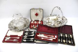 An assortment of silver and silver plate.