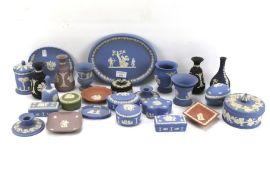 A collection of Wedgewood jasperware items.