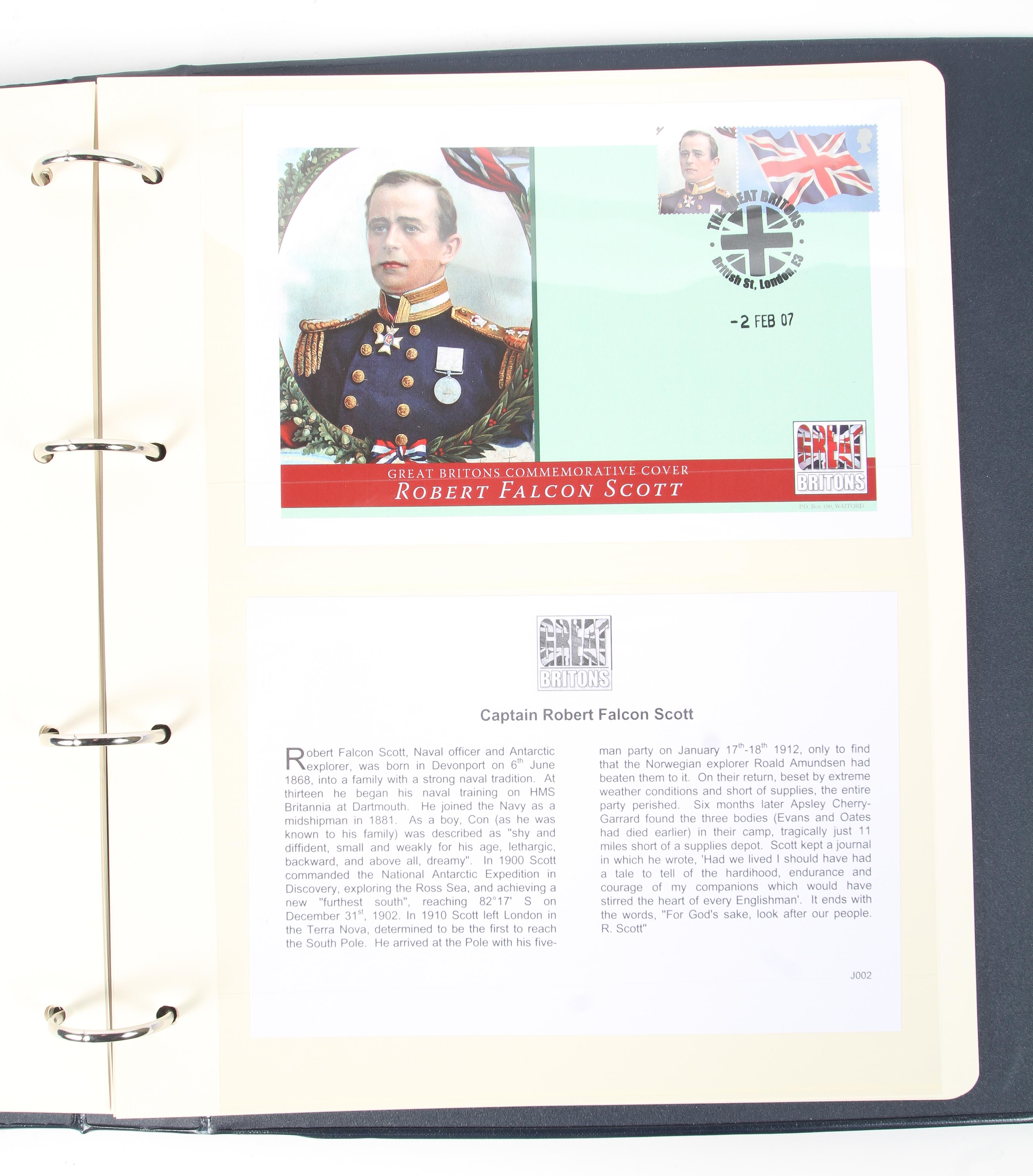 A folder of The Great Britons Commemorative Stamp and Cover Collection - Image 3 of 4