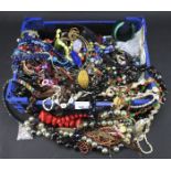 A comprehensive collection of costume jewellery. Including bangles, necklaces, etc.