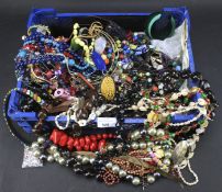 A comprehensive collection of costume jewellery. Including bangles, necklaces, etc.
