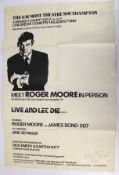 A signed Roger Moore poster.