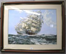 A P+G print of two schooners under full sail.