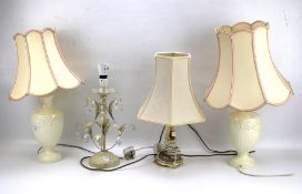 A pair of Wedgwood table lamps and two others.