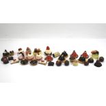A collection of vintage French patisserie miniature shop counter display cakes.