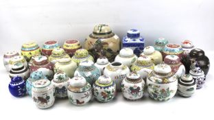 A collection of ginger jars.