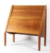 A cherry wood Compas Desk designed by Miralles for Punt Mobles (Spain), circa 1990.