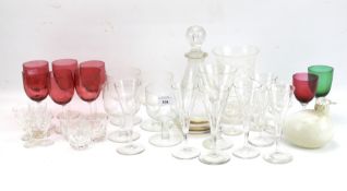 An assortment of glassware.