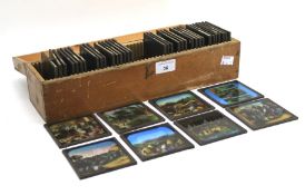 An incomplete set of 'The life and work of David Livingstone' magic lantern slides.