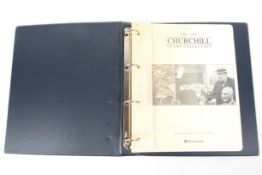 A folder containing The 1965 Churchill Stamp Collection