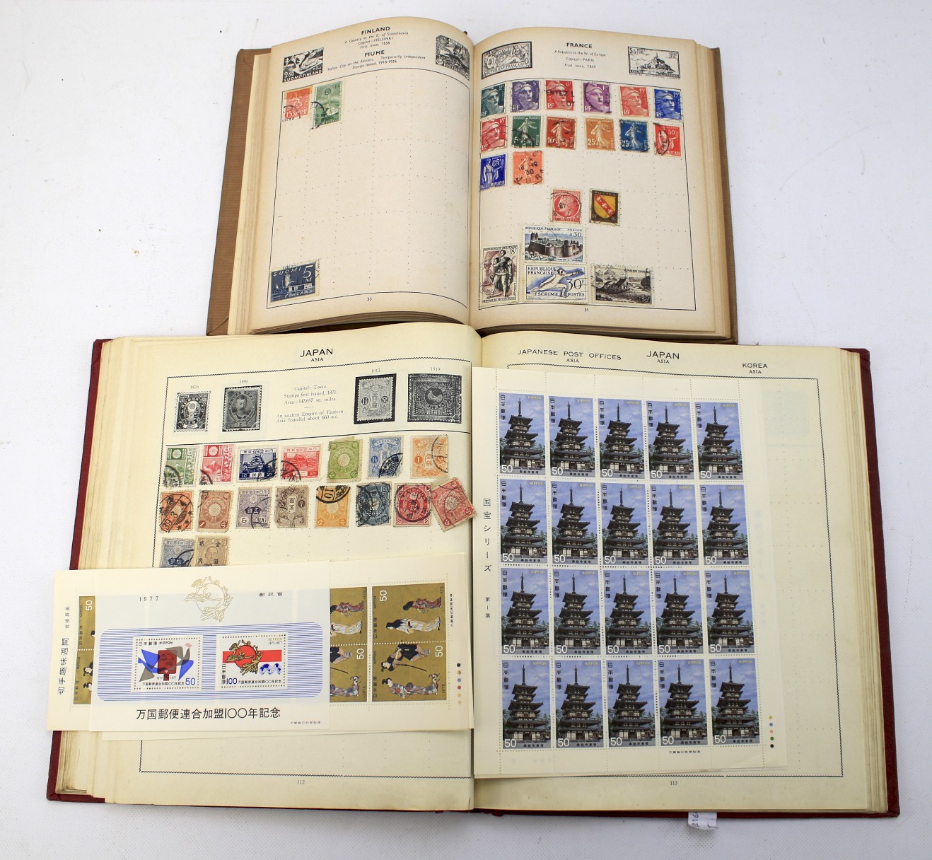 Two 20th century stamp albums. Containing an assortment of European and rest of the world stamps.