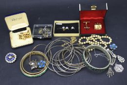 An assortment of costume jewellery.