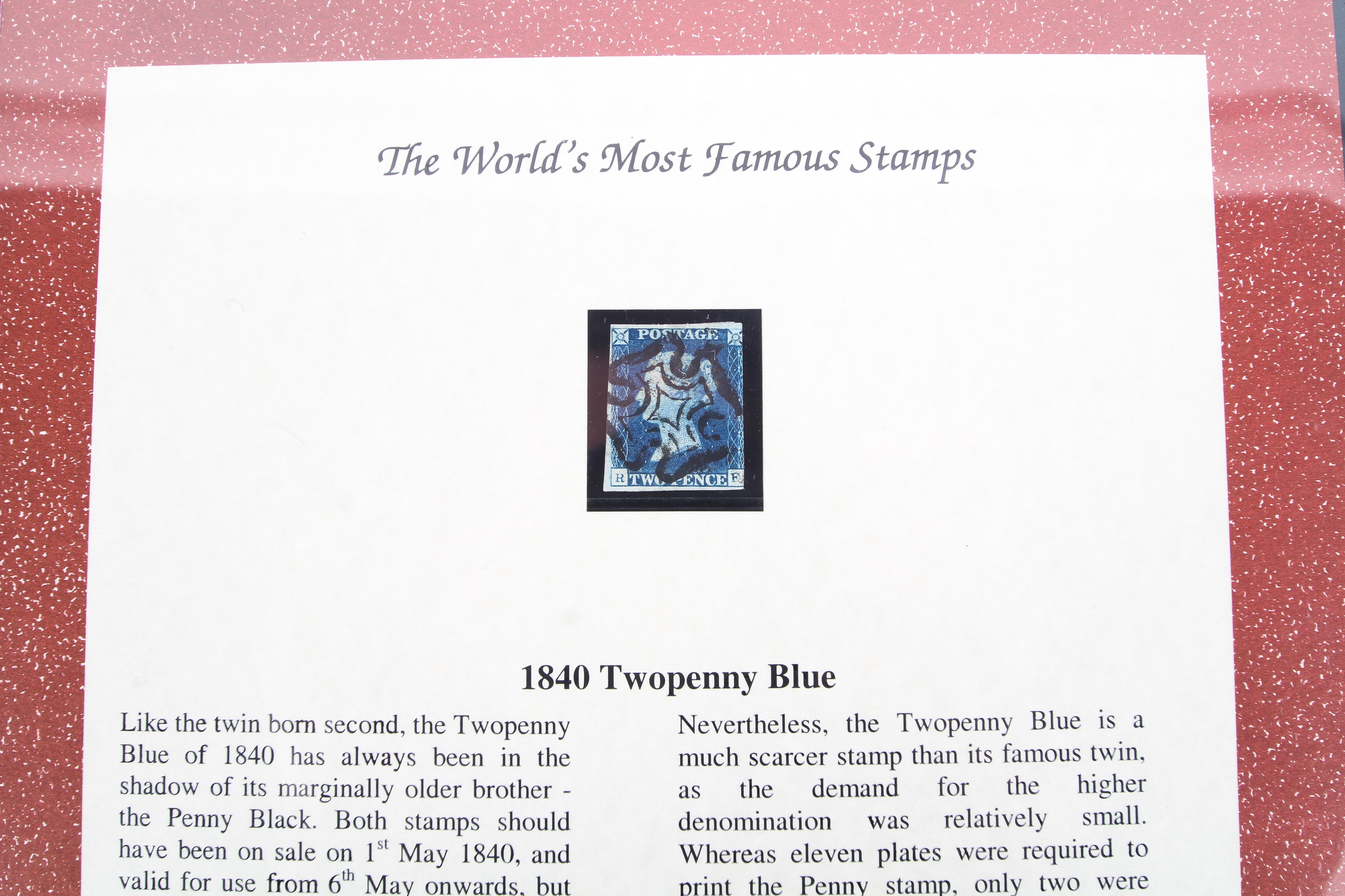 A Westminster Collection Ltd folder containing an 1840 Twopenny Blue. - Image 2 of 2