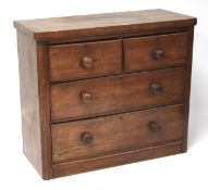 A Victorian mahogany chest of drawers. WIth two short over two long drawers.