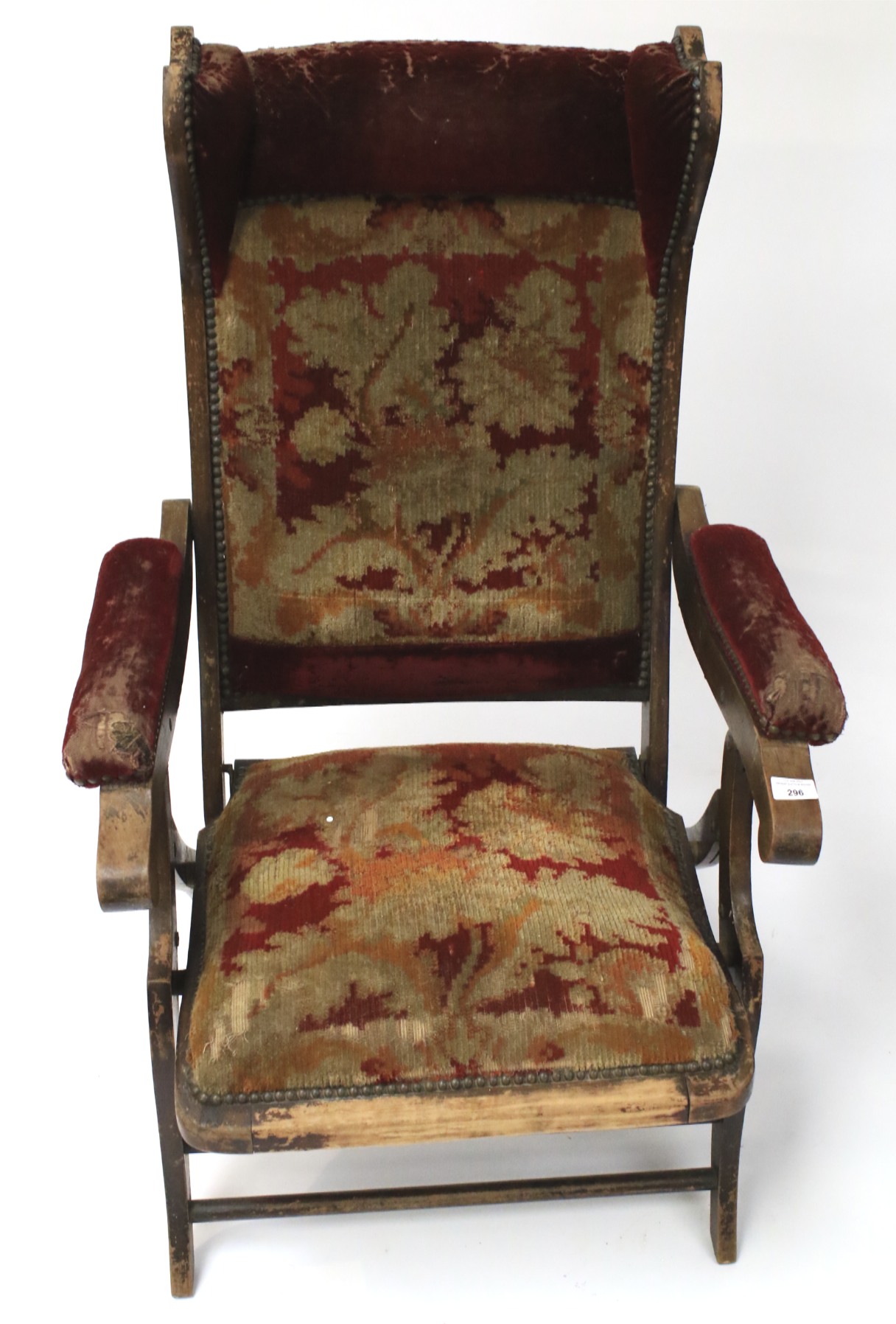 A 19th century folding elbow chair.