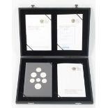 A 2008 silver proof collection of Emblems of Britain with seven coins, boxed.