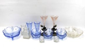 An assortment of vintage glassware.