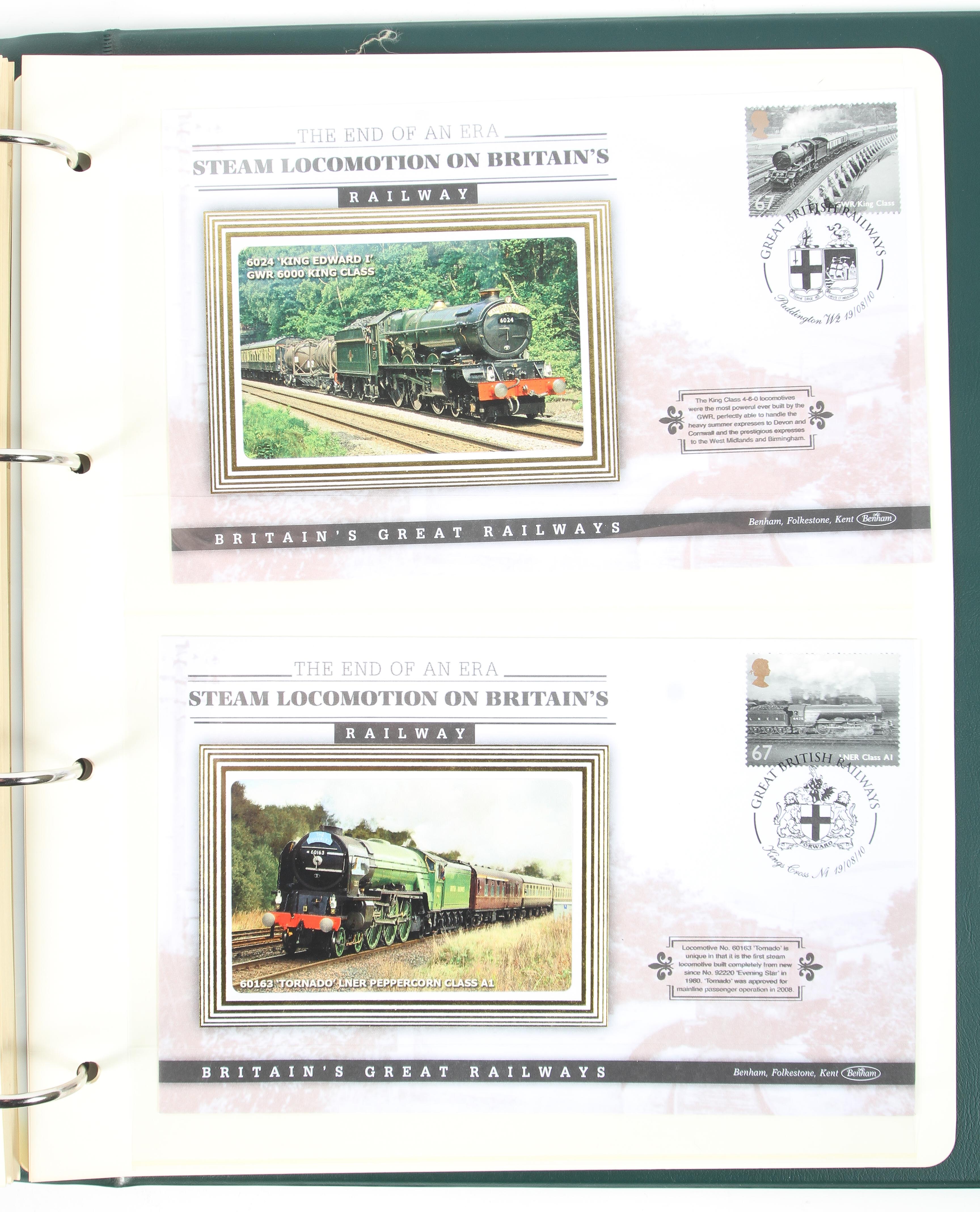 A folder containing First Day Covers all relating to Railways. - Image 2 of 4