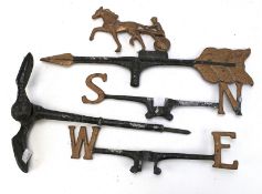 A cast metal weathervane.