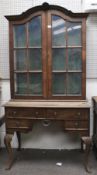 A Victorian mahogany display cabinet on stand.