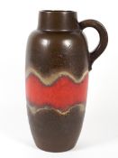 A large West German Fabiola style pottery vase.