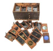 A collection of unusual Victorian magic lantern slides.