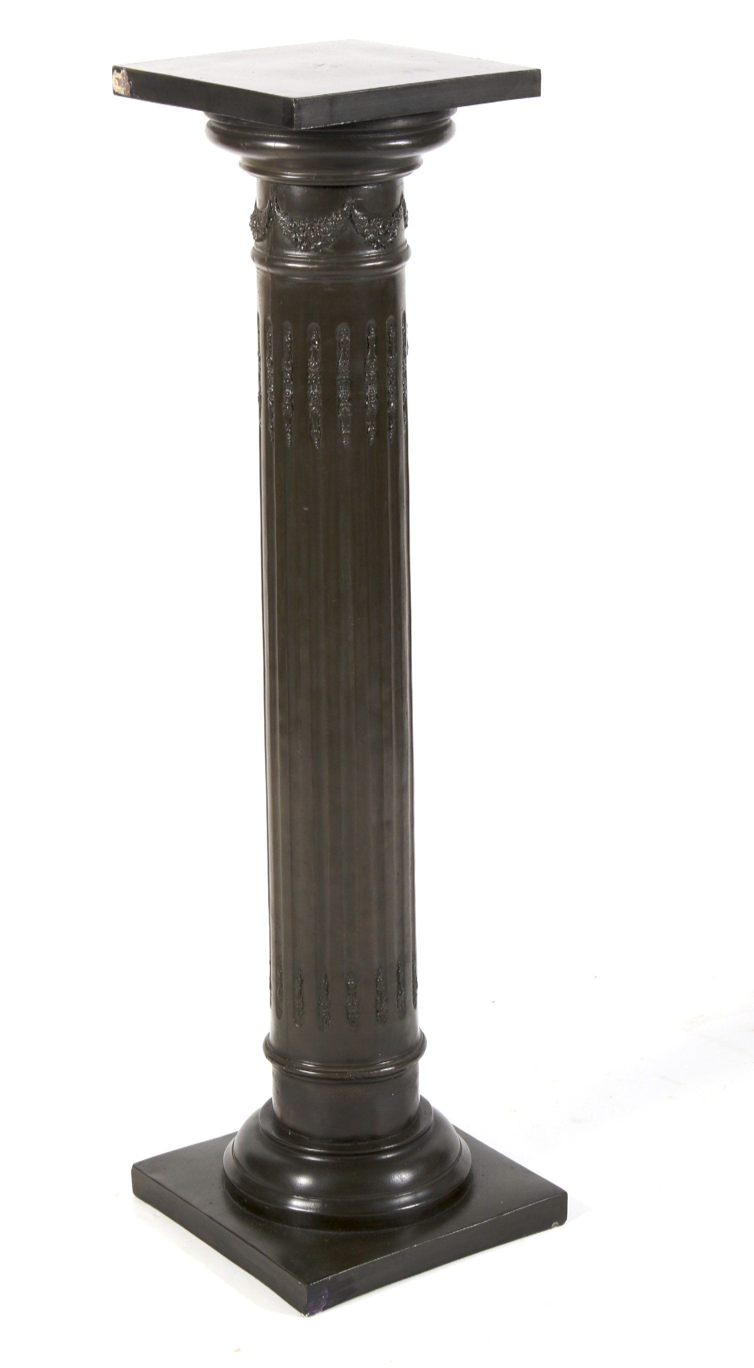 A bronzed resin bust of Napoleon and a bronzed column pedestal. - Image 3 of 7