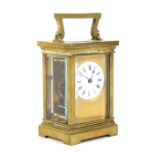 An early 20th century brass carriage clock.