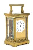 An early 20th century brass carriage clock.