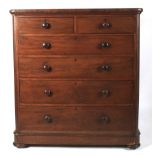 A large Victorian mahogany chest of drawers.