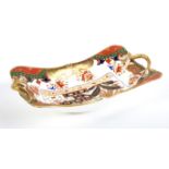 An early 19th century Spode twin handled rectangular dish. Painted in the Imari palette, pattern no.
