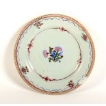 A late 18th century Chinese Export porcelain plate.
