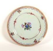 A late 18th century Chinese Export porcelain plate.