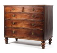 A 19th mahogany chest of drawers.